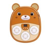 Tangxi Punzonadora Musical Interactiva |Almohadilla de Boxeo Electrónica con Diseño de Oso de Dibujos Animados para Entrenamiento Divertido para Niños (Brown)