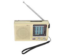 Tangxi Radio Am FM SW WB,Radio Portátil de Corta,Altavoz,Conector para Auriculares de 3,5 Mm, de Bolsillo Compacta para Caminar, Viajar, Senderismo, Acampar, Actividades (Gold)