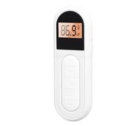 Tangxi Radio FM, Radio Transistor de Sonido Estéreo Portátil con Mejor Recepción, Sintonización Digital LCD con Abrazadera para Cinturón para Correr Caminar Ciclismo (White)