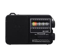 Tangxi Radio Portátil Am FM SW Bluetooth Recargable con Linterna, Reproducción USB, Perilla Grande para Personas Mayores