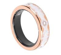 Tangxi Rastreador de Salud con Anillo Inteligente para Hombres y Mujeres, Pintura Esmaltada, Rastreador de Sueño, Carga Rápida, para Uso Duradero, Podómetro, Ejercicio, Monitor a Prueba (White)