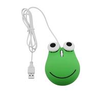 Tangxi Ratón con Cable USB, Ratón de Computadora con Cable Verde con Forma de Animal Lindo para Niños, Cómodo de Usar, Ratón para Juegos con Control Preciso para PC Portátil