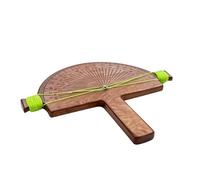 Tangxi Regla Buscador de ángulos de Madera Hecha a Mano Diseño Ergonómico para Mediciones Precisas y Proyectos Artesanales 30x25cm (Color Castaño + Cuerda 50m)