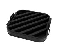 Tangxi Rejilla Elevada de Silicona para Asar |Bandeja Multifuncional para Freidora y Parrilla con Estructura de Drenaje de Aceite para Cocinar en Horno (BLACK)
