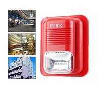 Tangxi Sonido y luz de Advertencia, DC 12V/24V Sonido y luz Alarma de protección contra Incendios Sistema de Advertencia de Sirena estroboscópica, 6 LED Integrados