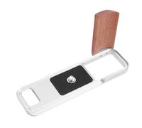 Tangxi Soporte de Empuñadura en L, Mango de Madera, Empuñadura de Cámara de Aleación de Aluminio con Almohadilla Antideslizante y Liberación Rápida, para Cámara X E5 (Silver)