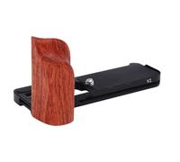 Tangxi Soporte en L para Cámaras V1, Placa de Liberación Rápida de Aleación de Aluminio, Empuñadura en Forma de L con Empuñadura de Madera, Soporte con Orificio Roscado de 1/4 de (Black)