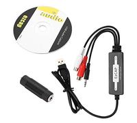 Tangxi Tarjeta de Captura de Audio USB Grabadora de Captura de Sonido de Audio para casetes de giradiscos a MP3/WAV, Audio estéreo de Dos Canales