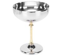 Tangxi Taza para Servir Helado con Patas de Acero Inoxidable, Elegante Diseño de Copa para Postre, Ensalada de Frutas, Pudín, Fiesta en Restaurante (B)