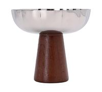 Tangxi Tazón de Postre Compacto, Acero Inoxidable 304 con Madera | Apto para lavavajillas, diseño elegante, múltiples ocasiones, ideal para mousse, ensaladas, snacks.