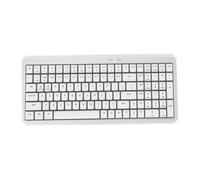 Tangxi Teclado Bluetooth Inalámbrico 2.4G, Teclado Externo Silencioso de Tamaño Completo de 105 Teclas con Teclado Numérico Teclas de Atajo Multimedia, para Computadora iOS Android (White)