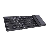 Tangxi Teclado Bluetooth Plegable con Panel Táctil y Teclado Numérico, Inalámbrico Portátil con Diseño de 3 Pliegues para Tableta y Portátil (Black)