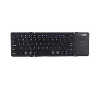 Tangxi Teclado Bluetooth Plegable, Portátil de Tamaño Completo Plegable con Panel Táctil Grande, Teclado Numérico de Bolsillo Ultradelgado, para Teléfono Portátil Compatible