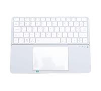 Tangxi Teclado Bluetooth, Teclado Inalámbrico Recargable Plegable con Panel Táctil para Tableta Portátil, Portátil Multifuncional de 64 Teclas con Batería Incorporada (Silver)