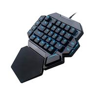 Tangxi Teclado de Juego de una Mano, Teclado mecánico portátil Blacklight RGB de 35 Teclas con función de definición de Macro Compatible con Vista/ME/Mac/Linux/IBM