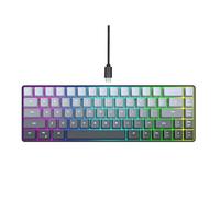 Tangxi Teclado de Juego RGB, Teclado Mecánico con Cableado Retroiluminado Ajustable 68 Teclas con 18 Modos de Iluminación Tecla de Inyección, para la Oficina de Juegos de la Computadora (Negro