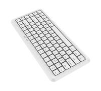 Tangxi Teclado Inalámbrico 2,4G, Teclado Silencioso Bluetooth 5,1 de 84 Teclas con Receptor USB y Teclado Numérico, para Ordenador Portátil, PC, Escritorio, Chromebook (White)