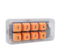 Tangxi Teclado Macro Programable, Teclado Numérico con Cable USB C de 8 Teclas con Soporte de Intercambio en Caliente y Retroiluminación RGB, para Operativo (Transparente)