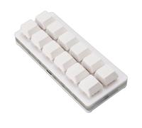 Tangxi Teclado Multifuncional para Juegos RGB, Conexión por Cable Tipo C, Guiones Personalizables, Compacto y Portátil, para Control Industrial, Acrílico, 5,1x2,2 Pulgadas (White)