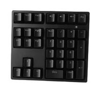 Tangxi Teclado Numérico Mecánico de 34 Teclas, Interruptor Azul USB y Retroiluminación RGB, Pies Ajustables y Diseño de Teclas de Escalón con 17 Modos de Iluminación, para Computadora (Black)