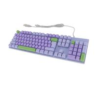 Tangxi Teclado para Juegos con Cable, Teclado para PC con Retroiluminación Arcoíris, Teclado Mecánico de Impresión Grande, Teclado USB con Soporte, Teclado Iluminado para Escribir en