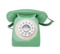 Tangxi Teléfono Fijo Retro, Teléfono Fijo Clásico Vintage con Cable, Botones de Rellamada y Conector RJ11 para Oficina en casa. (Verde Oscuro)