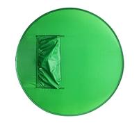 Tangxi Telón de Fondo de Silla Redonda con Pantalla Verde Patentado, Telón de Fondo de Cámara Web Plegable Portátil Redondo de 142 Cm para Videoconferencias, Videojuegos, una Sola Capa,