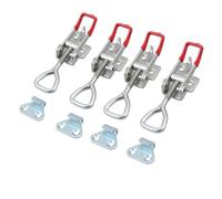 TANiCE 4 PCs Abrazadera de Palanca Ajustable Cierre de Palanca Aleación de Zinc Abrazadera Palanca Pestillo para Cajas de Herramientas, Puerta, Baúl, Gabinete, Armario