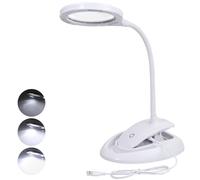 Tanice Lupa con Luz Lupa Manos Libres 5X 10X con 15 Luces LED Lámpara de Aumento con Brazo Giratorio Ajustable y USB Recargable Lupa de Bolsillo para Lectura Coser,Soldadura, Inspección,Mantenimiento