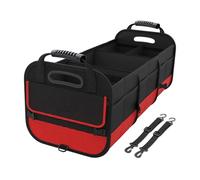 TANJAU Organizador de Maletero de Coche para Dacia Sandero Stepway 3.Gen 2.Gen 2012-2025, Foldable Trunk Storage Box Gran Capacidad MultipropóSito Multifuncional Accesorios,B/Black-Red