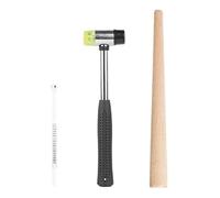 TANJIN Kit de medición de anillos con mandril de anillo de madera, medidor de dedo estadounidense y martillo de joyería, juego de herramientas de medición de anillos para dar forma, tamaño, ajustar y