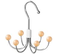 Tank Top Hanger, Rotatable Underwear Rack, Space-Saving Bra Holder, Multi-Loop Closet Organizer, Compact Hanging Solution, Ideal for Ties, Strappy Dress, Sportswear Storage, Green, Wood Color, Pink