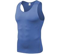 Tank Top Hombre Verano Slim Fit Stretch U-Cuello Sin Mangas Hombre Shirt Moderna Urbana Simplicidad Moda Color Sólido Camiseta Sin Mangas Deporte Wicking Transpirable Camiseta A-012 XXL