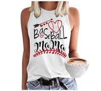 Tank Top Mujer Algodon Integrado Tops Camiseta Tirantes Con Minimalista Camisola Acanalada Deportivas Informales Trabajo Estirada De Béisbol Sin Mangas Para Cuello Redondo Y Diseño Gráfico El Verano