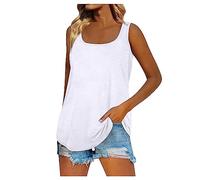 Tank Top Mujer, Talla Grande Sujetador Blanco Cuello V Lencero Camiseta Tirantes Talla Grande, Womens Pack Deportes Algodon Top Deportivo Women Deportiva Running Tecnica Camisa Sin Mangas Mujer M