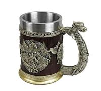 Tankard - Taza de acero inoxidable con diseño de barril de 600 ml