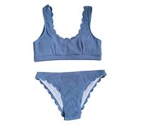 Tankini Mujer Conjunto De Bikini con Sujetador Acolchado Y Push Up De Color SóLido
