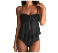 Tankini Mujer Traje De Baño 2 Piezas Bañador Talla Grande De Bikini Top Y Bottom con Tirantes Bikinis Mujers Braga Alta Bikinis Tallas Grandes para Playa Vacación Natar Boyshort Bañador
