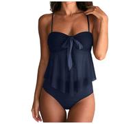 Tankini Mujer Traje De Baño 2 Piezas Bañador Talla Grande De Bikini Top Y Bottom con Tirantes Bikinis Mujers Braga Alta Bikinis Tallas Grandes para Playa Vacación Natar Boyshort Bañador
