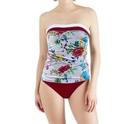 Tankini Mujer Verano 2026 Conjunto de Trajes de baño Dos Piezas para Mujer Ideal para Vacaciones en la Playa con diseño Elegante y cómodo para Relajarse Junto al mar (White, L)