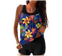 Tankini para mujer, tallas grandes, suave, sexy, push-up, parte superior con pantalones cortos de baño, traje de baño elegante, traje de baño de dos piezas, traje de baño de moda para playa y camping