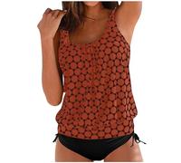 Tankini Suelto De Talla Grande Tankini para Mujer, Traje De Baño Adelgazante, Conjunto Traje Baño Ocio para Mujer, Dos Piezas Bikini con Shorts Tallas Grandes Conjunto Trajes Una Pieza