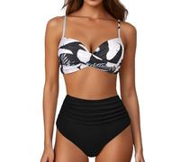 Tankini Traje De Baño De Mujer, Sexy Mujer Top Traje De Baño Impreso De Talle Alto