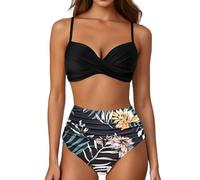 Tankini Traje De Baño De Mujer, Sexy Mujer Top Traje De Baño Impreso De Talle Alto