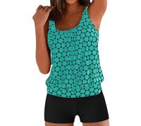 Tankinis Mujer Tallas Grandes Reductor Vientre Estampada en Lunares Traje de Baño Dos Piezas Push Up Monokini Bikini BañAdores Ropa de Baño Verano Viajes Playa La Natacion