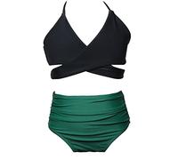 Tankinis Traje De Baño Niña - Estampado para niños Girls Little Toddler Beach Traje de baño Floral 212Y Two Wear Vendaje Traje de bebé Piezas Bikini Traje de baño Conjunto Traje de baño para niñas