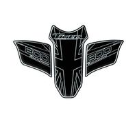 Tankpad - Protector de depósito adhesivo con resina efecto 3D, compatible con Triumph Tiger 800 2010 17, color negro