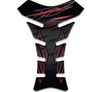 Tankpad Tank Pad Protector Deposito Tanque Moto - Pegatina Deposito Moto 3D Compatible con Moto Yamaha Fz6 Fz6n Fz6s Fazer (Rojo/Negro) 20x14cm