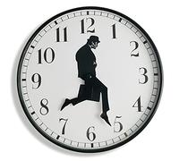 TANKRIN Ministry of Silly Walks - Reloj de Pared para Dormitorio, Cocina, Sala de Estar, Regalos novedosos para decoración del hogar (Negro)