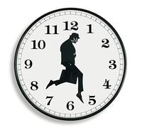 TANKRIN Reloj de Pared de Ministry of Silly Walks, un Interesante Reloj de Pared para decoración de Sala de Estar, Dormitorio, Cocina, Regalos novedosos de decoración del hogar (Negro-2)